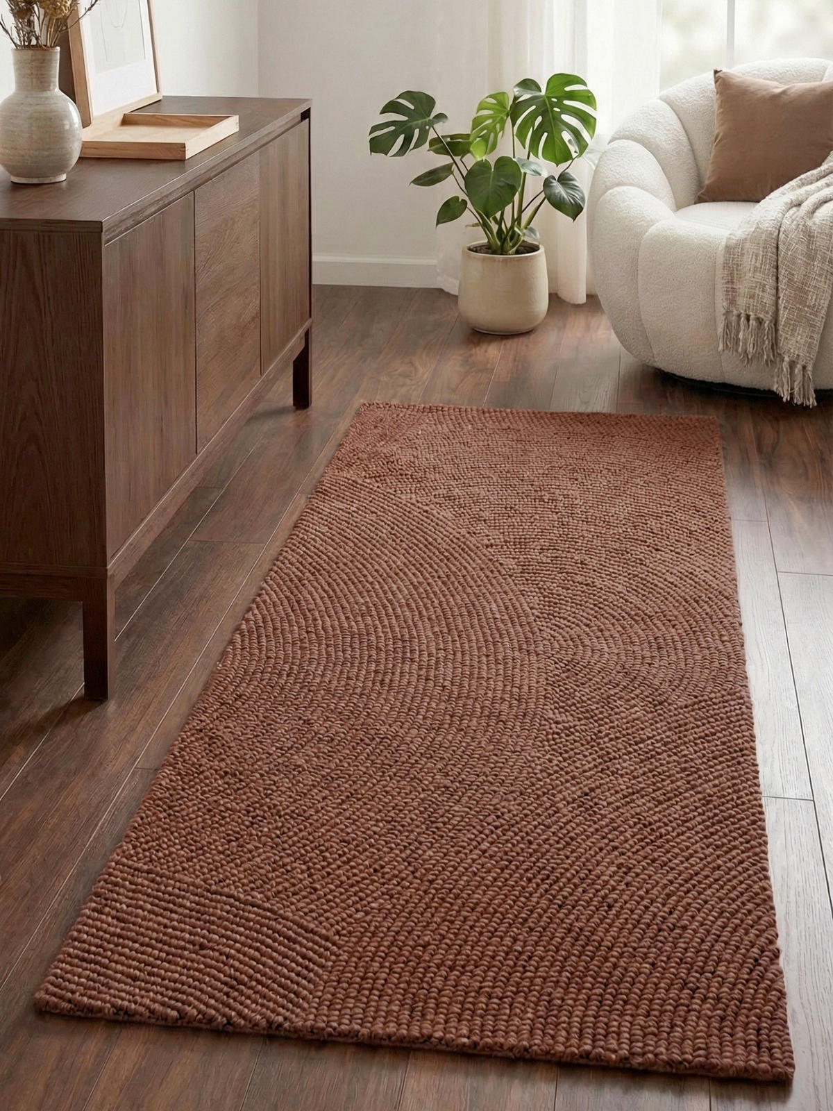 LÄUFER 80/200 cm Calmio  - Rotbraun, Basics, Textil (80/200cm) - Hanse Home