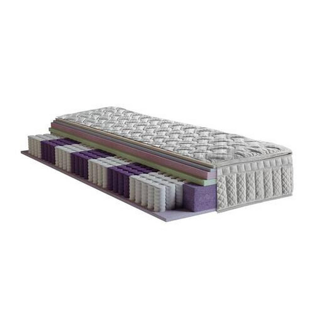 Thumbnail - Boxxx Taschenfederkernmatratze, Weiß, Textil, H4, 160x200 cm, Oeko-Tex® Standard 100, Ober- und Unterseite versteppt, Tr...