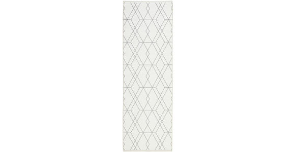LÄUFER 80/250 cm Olivia Weiß, Grau, Taupe - Taupe/Weiß, LIFESTYLE, Textil (80/250cm) - Novel