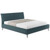 POLSTERBETT gepolstertes Kopfteil, Bettkasten, Lattenroste 180/200 cm  in Dunkelgrün, Blau, Grau  - Blau/Dunkelgrün, Design, Holz/Textil (180/200cm) - Esposa