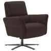 RELAXSESSEL Echtleder Relaxfunktion, Kopfteilverstellung, Nackenkissen    - Dunkelbraun/Schwarz, Design, Leder/Metall (81/118/82cm) - Schöner Wohnen