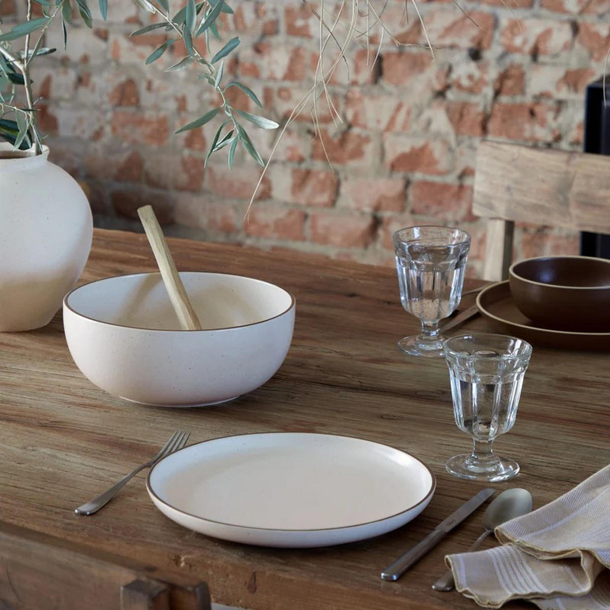 KOMBISERVICE Braun, Beige PACIFICA 5-teilig 1 Personen  - Beige/Braun, Basics, Keramik - Costa Nova