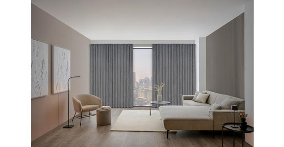 FERTIGVORHANG  black-out (lichtundurchlässig)   135/245 cm  - Anthrazit, Basics, Textil (135/245cm) - Dieter Knoll