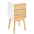 NACHTSCHRANK 40/76/40 cm Kiefer massiv  - Weiß/Naturfarben, Design, Naturmaterialien/Holz (40/76/40cm) - Xora