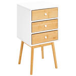 NACHTSCHRANK 40/76/40 cm Kiefer massiv  - Weiß/Naturfarben, Design, Naturmaterialien/Holz (40/76/40cm) - Xora
