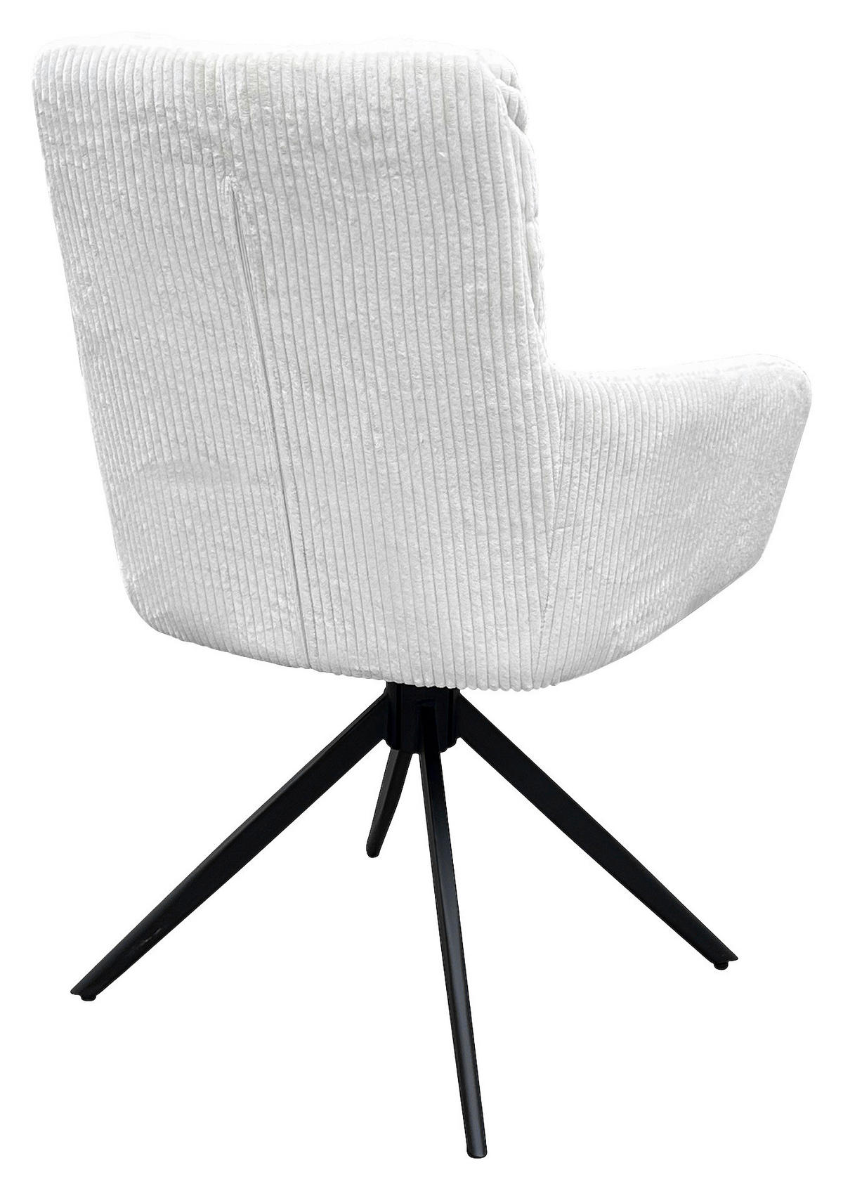 ARMLEHNSTUHL-SET 2 Stück  in Stahl Cord  - Schwarz/Weiß, Design, Textil/Metall (58/88/64cm) - MID.YOU