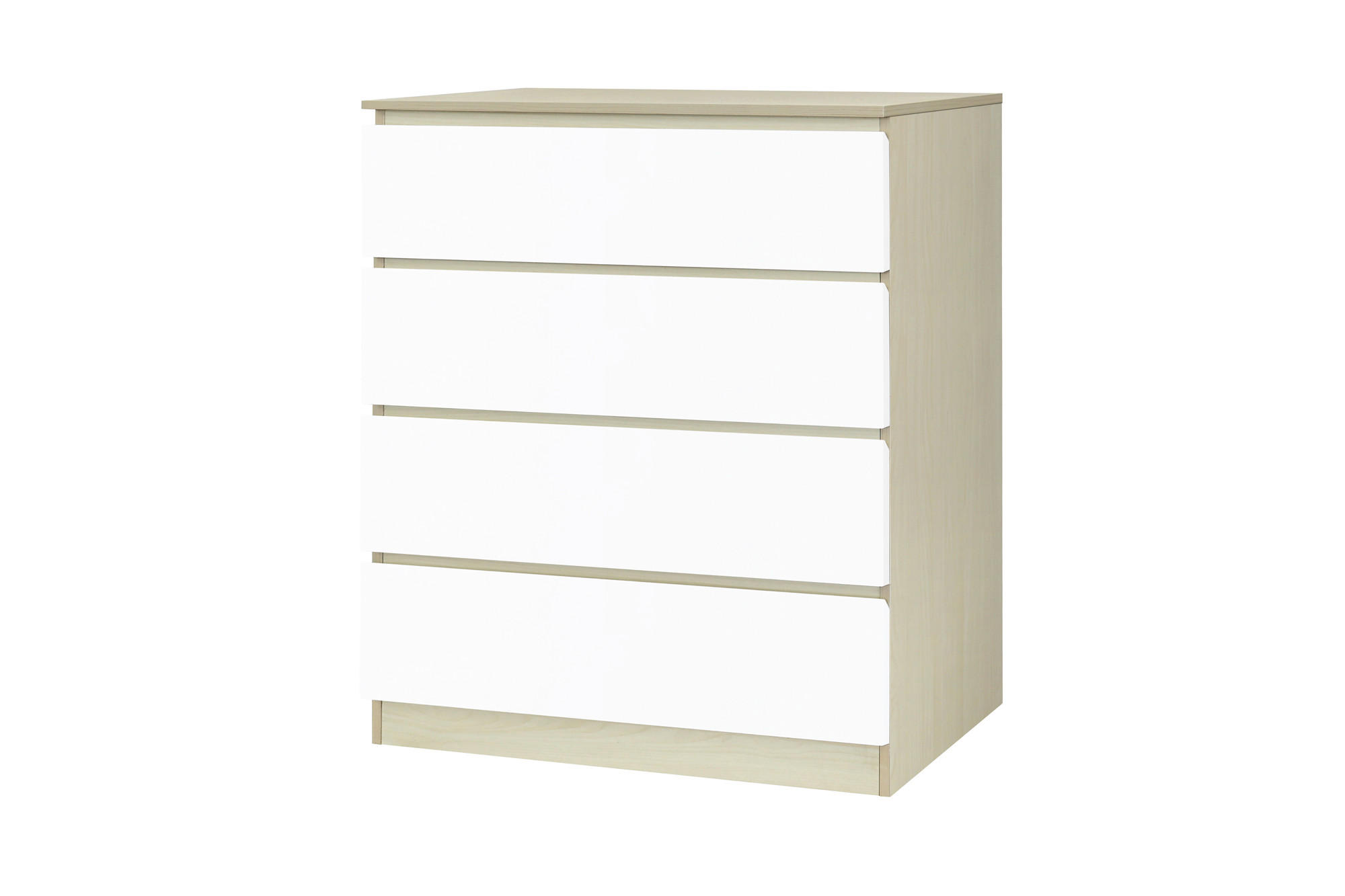 Livetastic Kommode Natur, Weiß 80x93.5x39.5 cm
