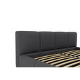 POLSTERBETT 140/200 cm,  in Anthrazit, Lattenrost, Bettkasten,  - Anthrazit/Schwarz, Design, Holz/Textil (140/200cm) - Xora