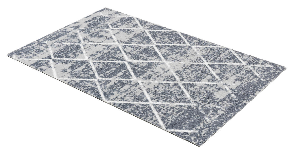 FUßMATTE  66/110 cm  Weiß, Hellgrau  - Hellgrau/Weiß, Design, Textil (66/110cm) - Esposa