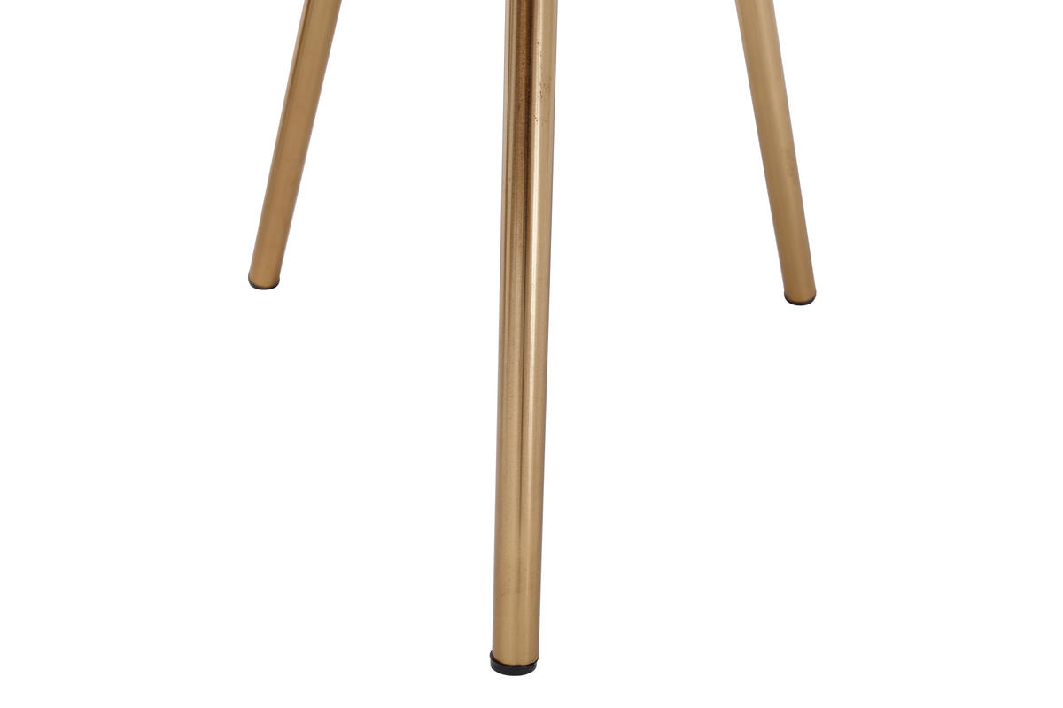 ODKLÁDACÍ STOLEK, barvy zlata, hořčicově žlutá - barvy zlata/hořčicově žlutá, Design, kov (41/48,5cm) - MID.YOU