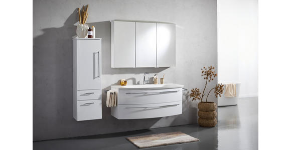 BADEZIMMER in 120 cm - Weiß, Design, Holzwerkstoff/Stein (120cm) - Dieter Knoll