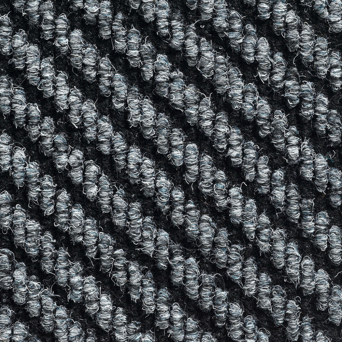 TEPPICHFLIESE 50/50 cm  in Grau, Schwarz  - Schwarz/Grau, Basics, Textil (50/50cm)