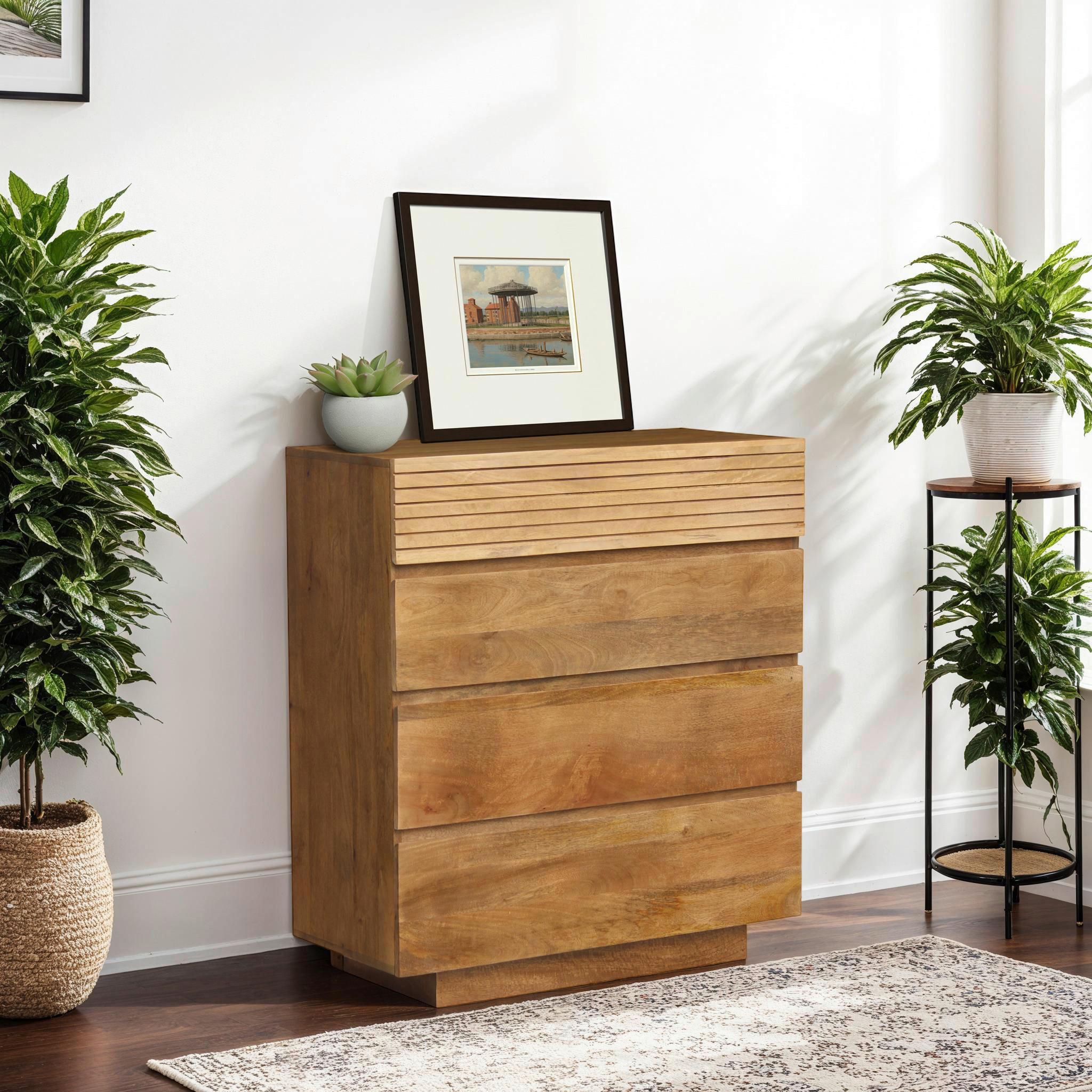 HIGHBOARD  in 90/100/40 cm  - Hellbraun/Naturfarben, Natur, Holz (90/100/40cm) - Livetastic