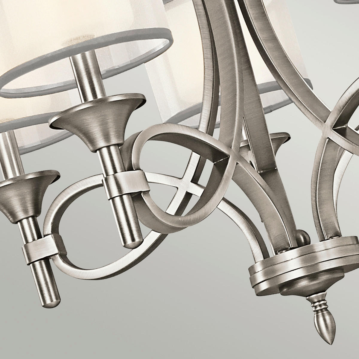 LESTENEC  Elstead Lacey      63.5/75.6 cm      E14 - srebrne barve, Konvencionalno, kovina/steklo (63.5/75.6cm) - Elstead Lighting