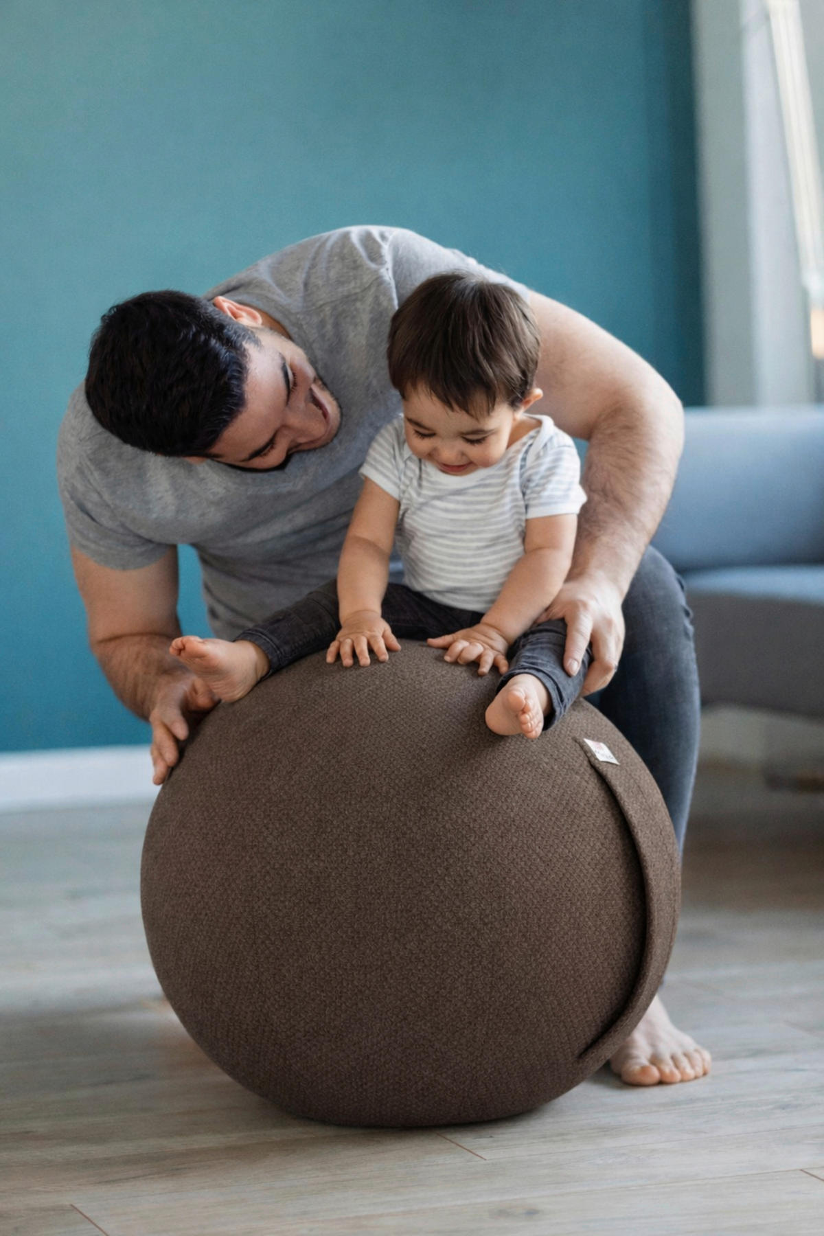 SITZBALL Plüsch  - Braun, Design, Textil (60/60/60cm) - Stylife