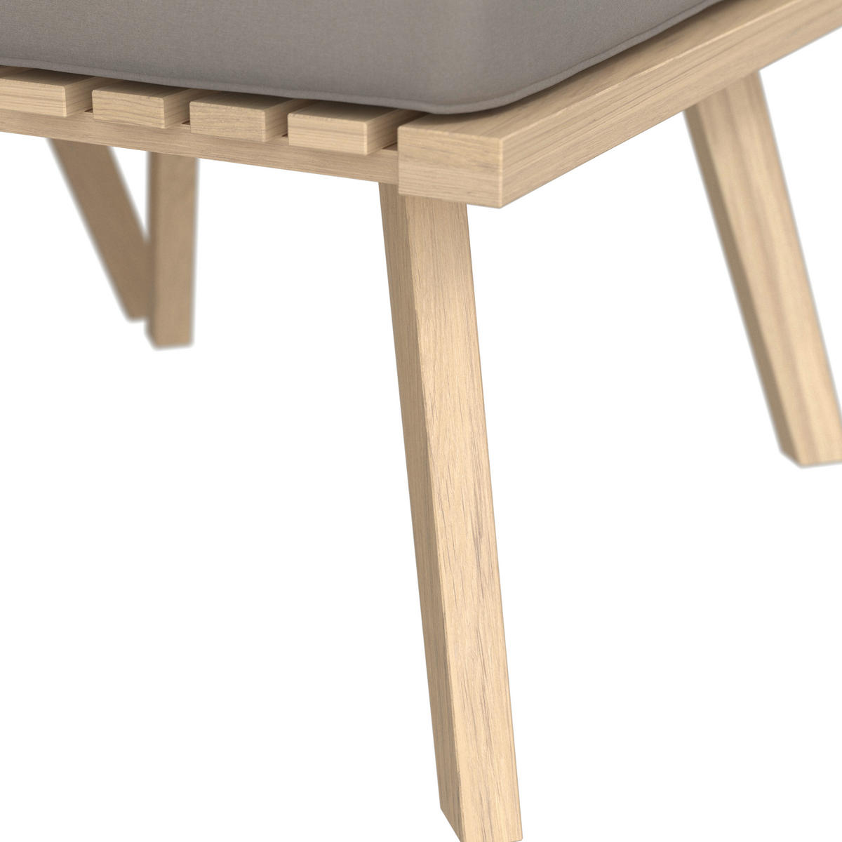 SET MOBILIER DE GRĂDINĂ  - culoare lemn acacia/gri, Basics, lemn/textil (186/60cm) - Ambia Garden