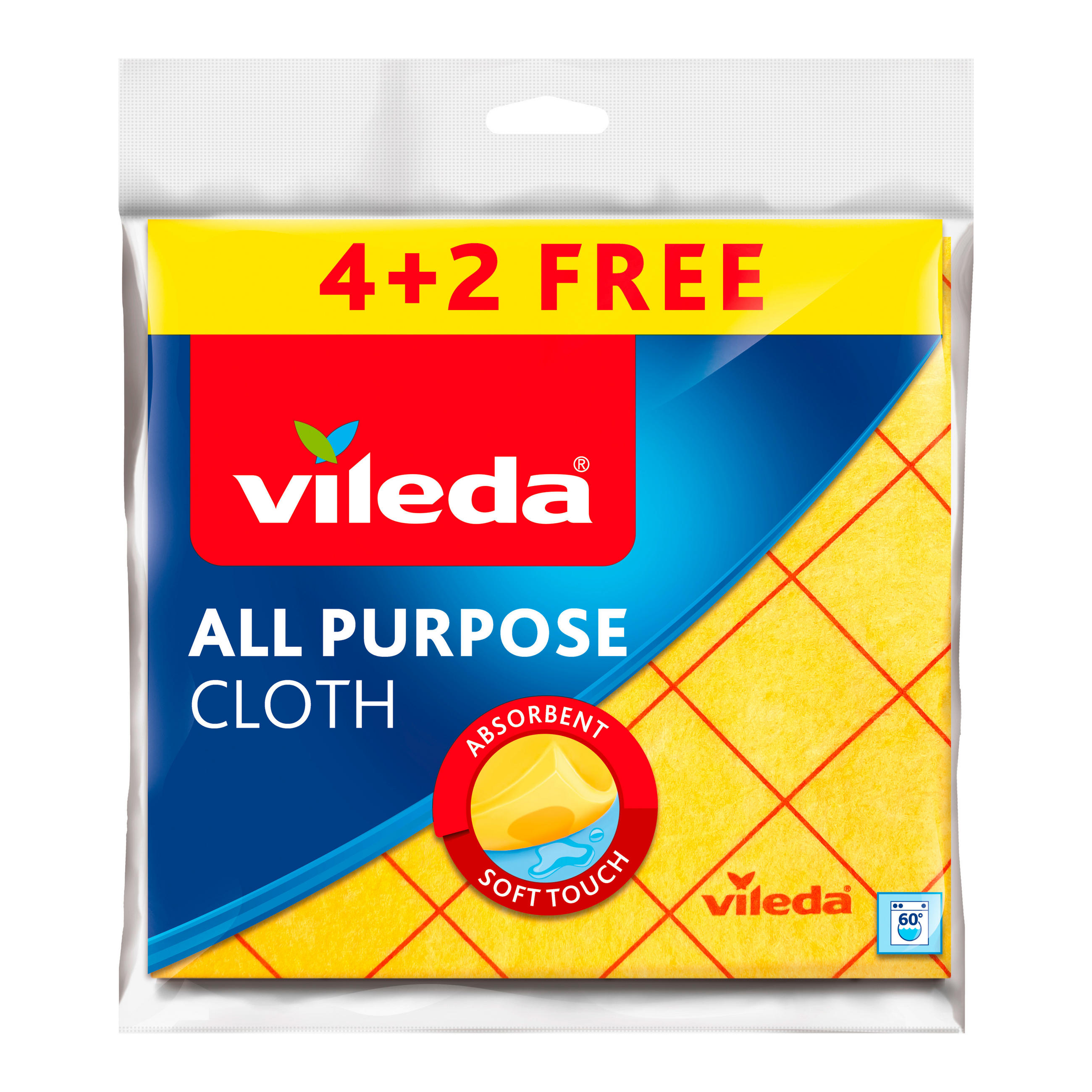 ČISTIACA UTIERKA - žltá, Basics, textil (3.2/21/20cm) - Vileda