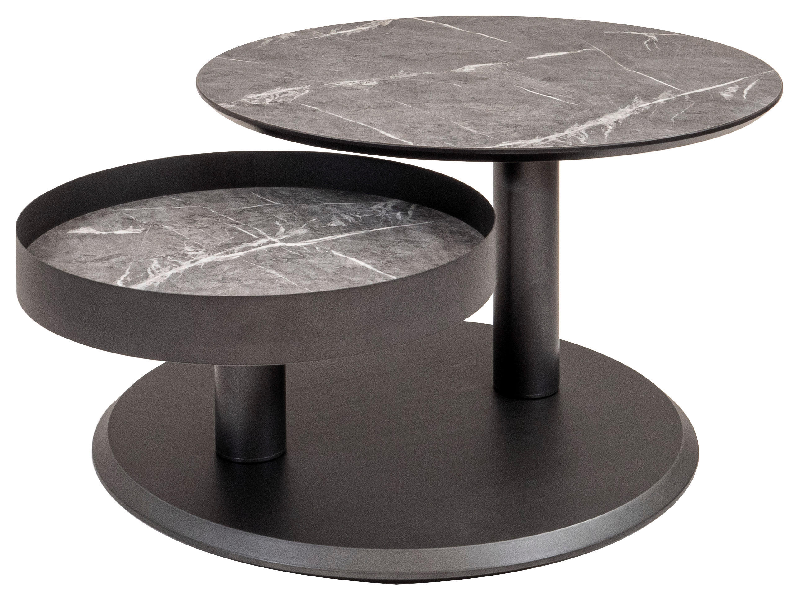 COUCHTISCH in Metall, Kunststoff, Holzwerkstoff 75/75/38-43 cm  - Anthrazit, Design, Holzwerkstoff/Kunststoff (75/75/38-43cm) - Venda