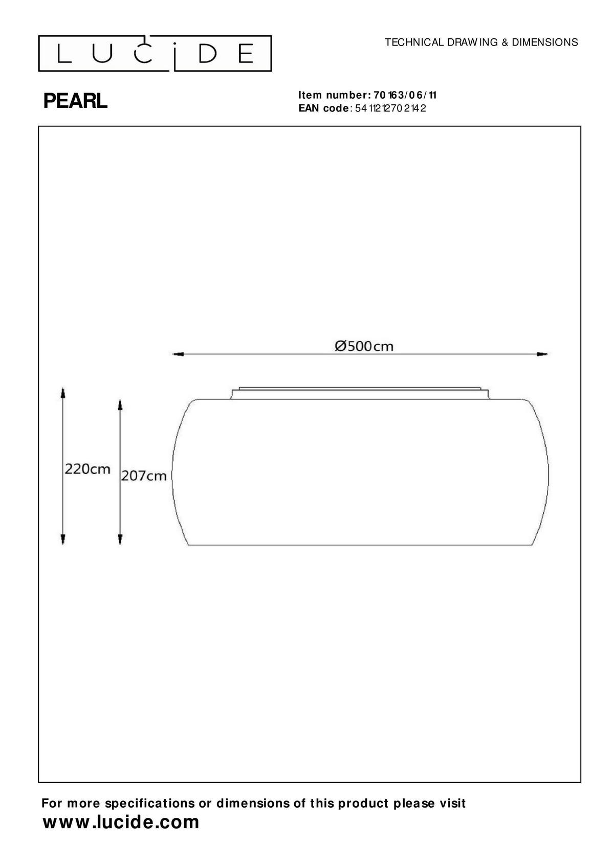 DECKENLEUCHTE    50/50/25 cm  - Design, Glas (50/50/25cm) - Lucide