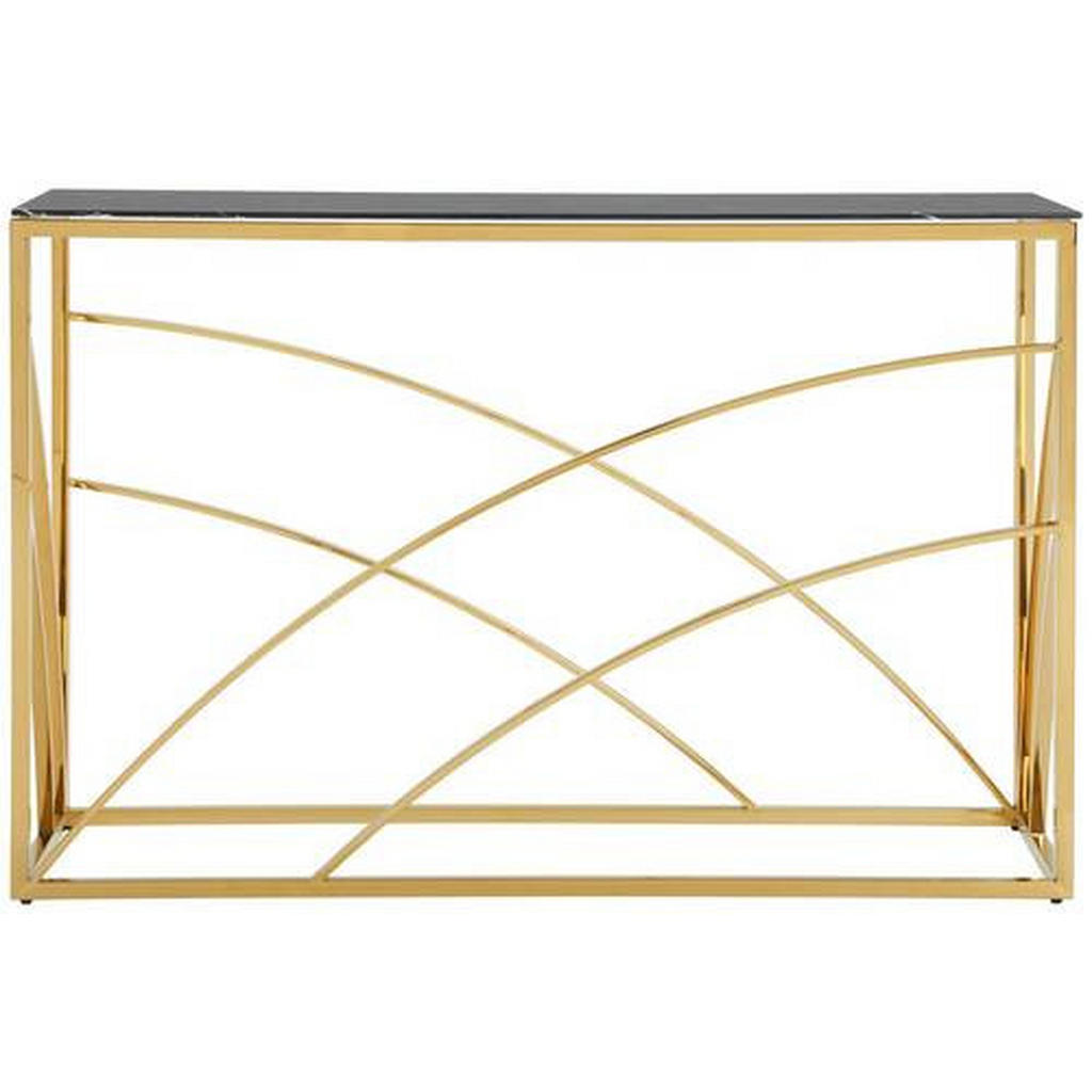 Thumbnail - Xora Konsolentisch, Schwarz, Gold, Metall, rechteckig, eckig, 40x78x120 cm, Wohnzimmer, Wohnzimmertische, Konsolentische