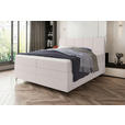 BOXSPRINGBETT 180/200 cm  in Greige  - Greige/Schwarz, KONVENTIONELL, Textil/Metall (180/200cm) - Carryhome