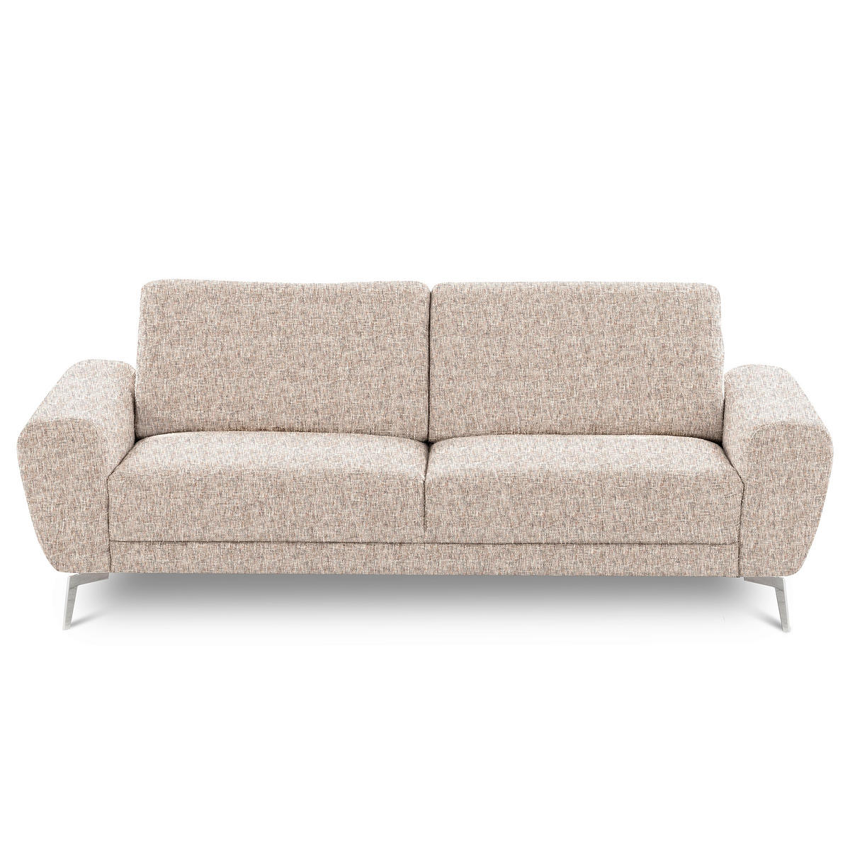 3-SITZER-SOFA SPRING in Webstoff Blau, Gelb, Rot, Weiß Modern  - Chromfarben/Blau, Design, Textil/Metall (187/85/92cm) - Livetastic