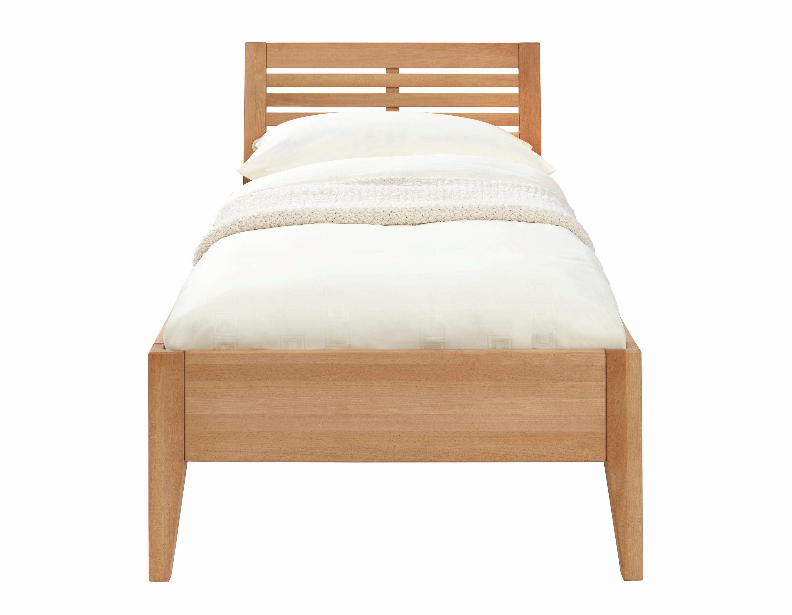 BETT 90/200 cm  in Buchefarben  - Buchefarben/Naturfarben, KONVENTIONELL, Holz (90/200cm) - Linea Natura