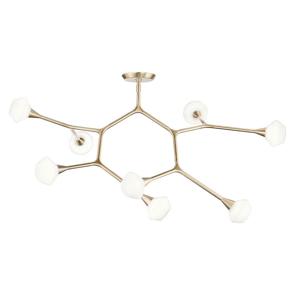 KRONLEUCHTER Kichler 79,4/133,4/67,3 cm  - Champagner, Design, Glas/Metall (79,4/133,4/67,3cm) - Elstead Lighting