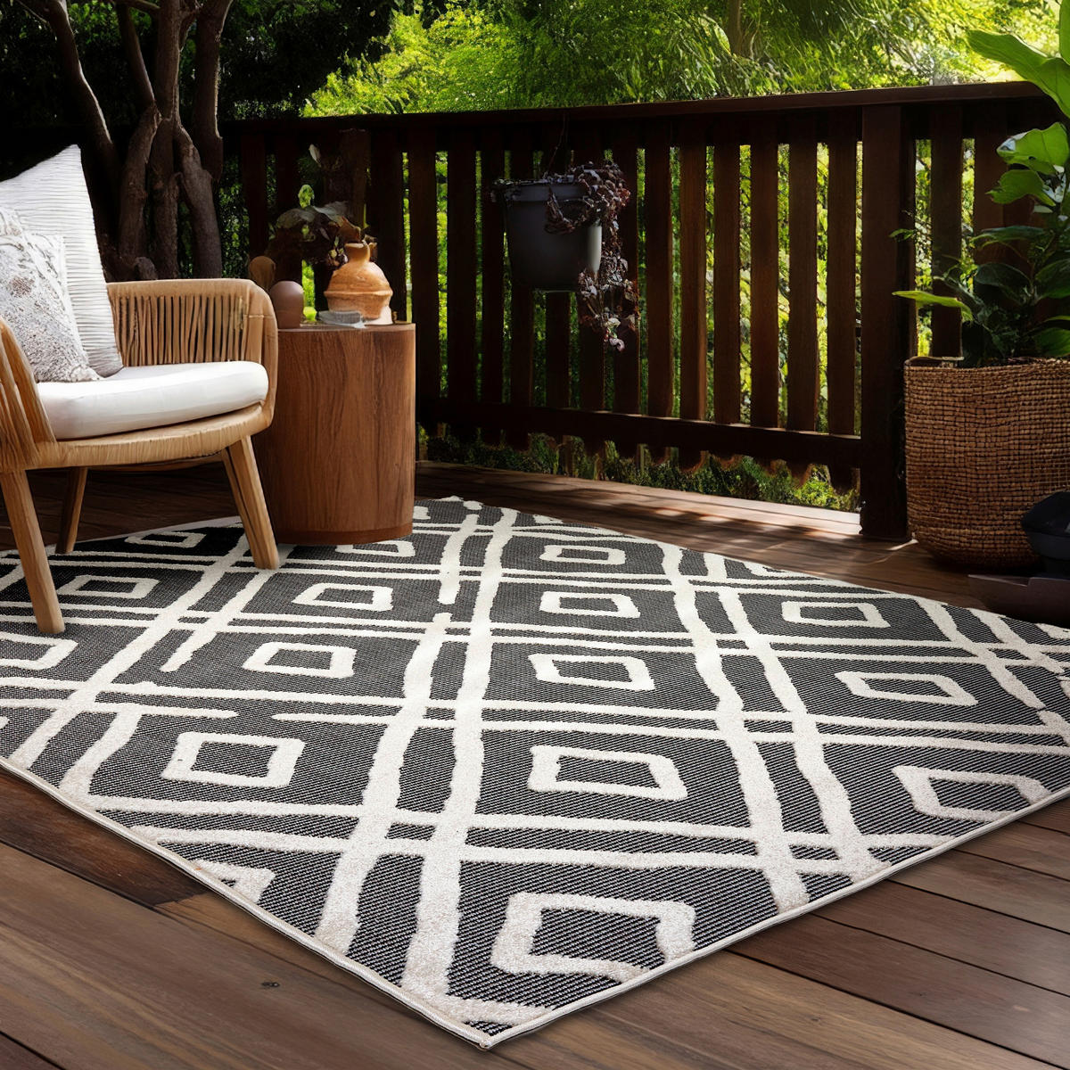 LÄUFER 80/200 cm Serina  - Weiß/Grau, Basics, Kunststoff (80/200cm) - Astra