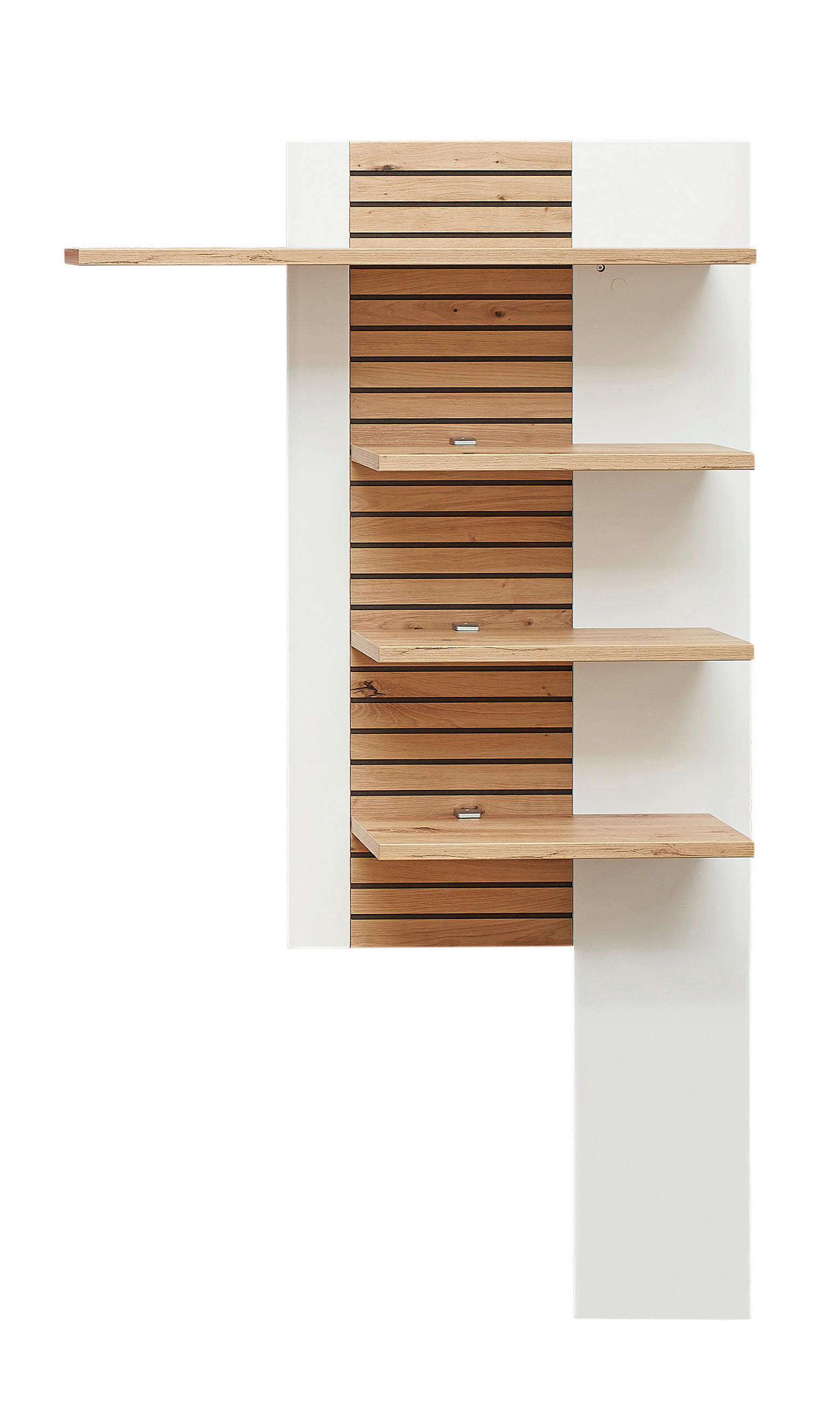 Hom`in NÁSTENNÝ REGÁL, biela, dub artisan, 96/165/28 cm. **40C5HW43 ,KP:ARTISAN DUB - **FR:BIELY MAT MDF ARTIS. DUB - **ROZMĚRY 96X165X28CM NÁSTENNÝ REGÁL, biela, dub artisan, 96/165/28 cm - **40C5HW43 ,KP:ARTISAN DUB - **FR:BIELY MAT MDF ARTIS. DUB - **ROZMĚRY 96X165X28CM