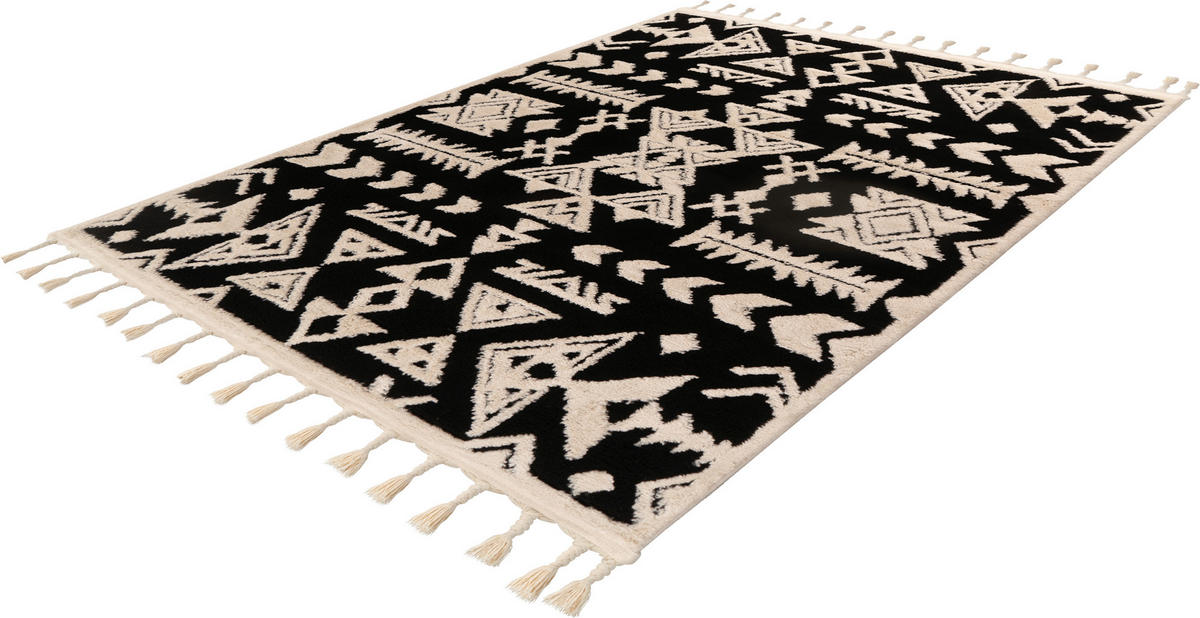 KOBEREC S VYSOKÝM VLASEM, 120/170 cm, černá - černá, Konvenční, textil (120/170cm)