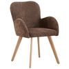 ARMLEHNSTUHL  in Bouclé, Teddystoff  - Eichefarben/Braun, MODERN, Holz/Textil (57/85/63cm) - MID.YOU