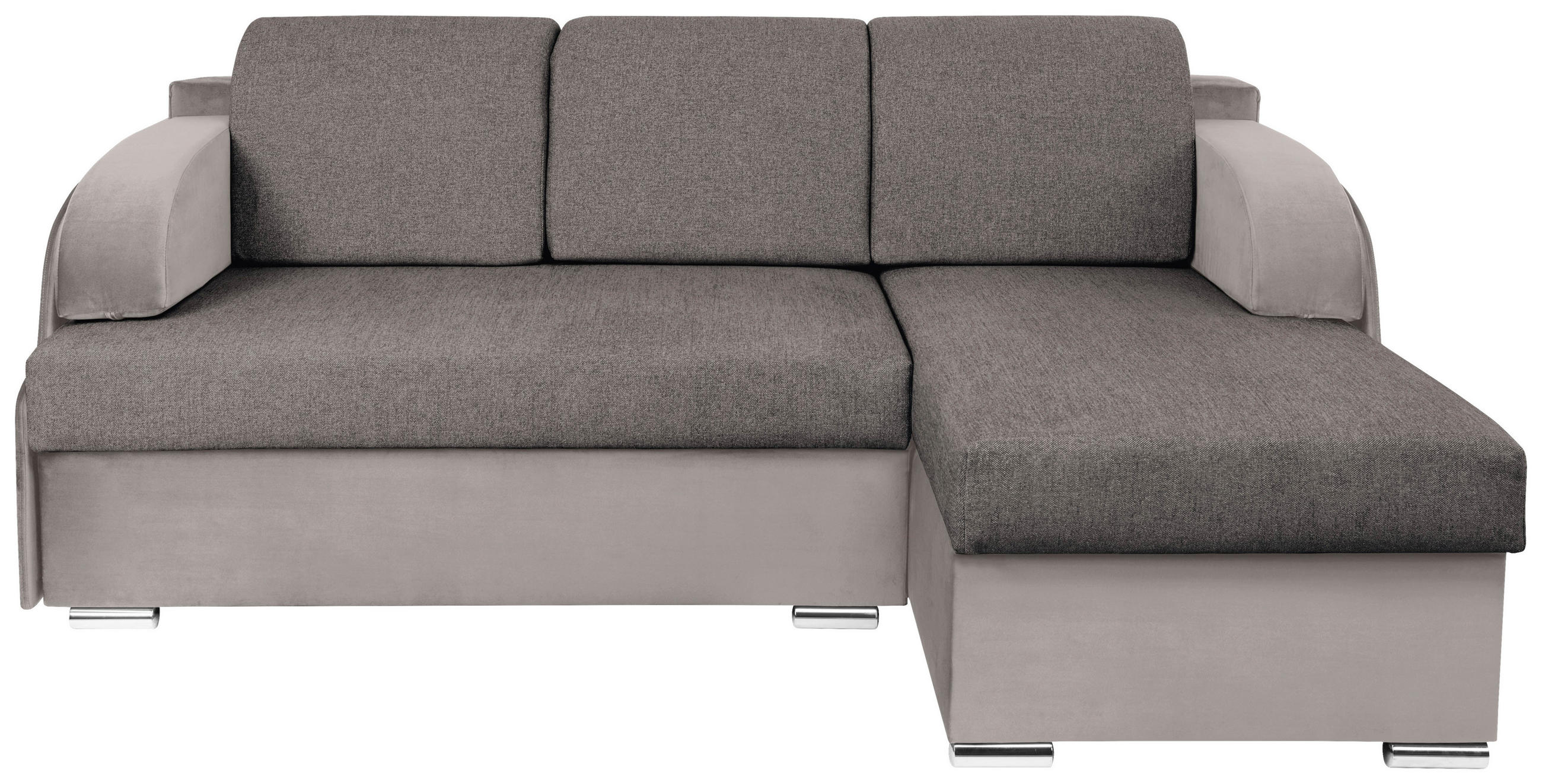 MID.YOU ROZKLADACIA ROHOVÁ POHOVKA, textil, sivohnedá