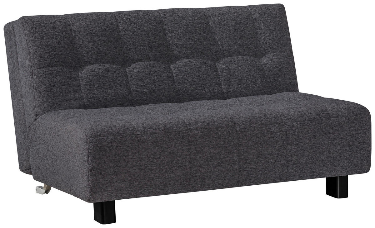 SCHLAFSOFA in Textil Grau  - Schwarz/Grau, Design, Textil/Metall (145/92/102cm) - Novel