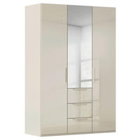 DREHTÜRENSCHRANK 151/223/61 cm,  in Champagner, 3-türig  - Champagner, Basics, Glas/Holzwerkstoff (151/223/61cm) - Novel