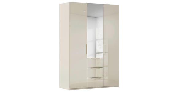 DREHTÜRENSCHRANK 151/223/61 cm,  in Champagner, 3-türig  - Champagner, Basics, Glas/Holzwerkstoff (151/223/61cm) - Novel