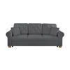 SCHLAFSOFA in Bouclé Dunkelgrau  - Dunkelgrau/Buchefarben, Design, Holz/Textil (240/94/98cm) - MID.YOU