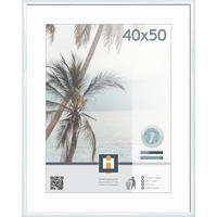 RÁM NA OBRAZY, 1 foto 40 cm x 50 cm - bílá, Basics, plast/sklo (41,2/51,1cm)