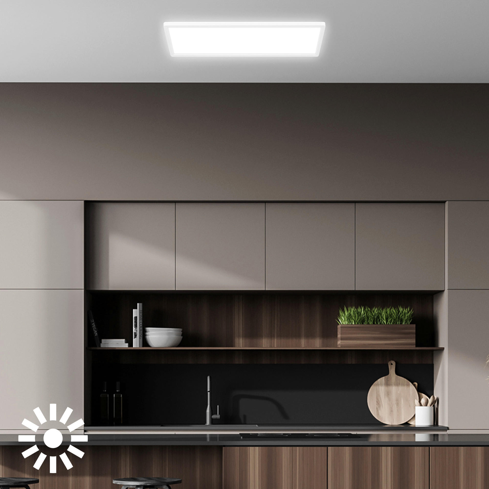 LED-PANEEL Tava A 58/20/2,9 cm   - Weiß, Basics, Kunststoff (58/20/2,9cm)