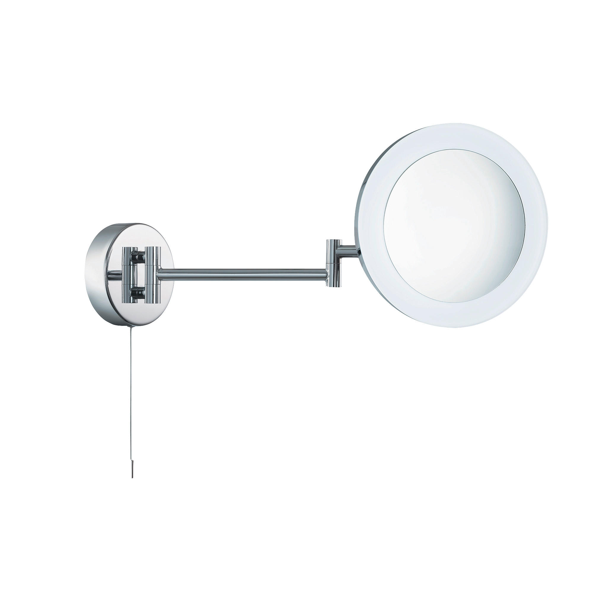 BADEZIMMER-WANDLEUCHTE Bathroom Mirror 20/20 cm   - Chromfarben, Basics, Glas/Kunststoff (20/20cm)