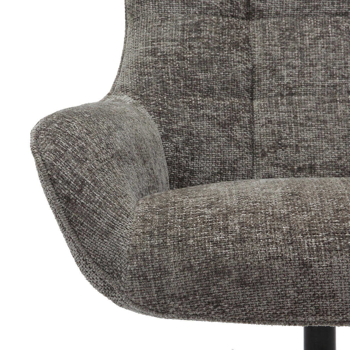 SESSEL in Chenille Dunkelgrau  - Dunkelgrau/Schwarz, MODERN, Textil/Metall (81/103/85cm) - Livetastic