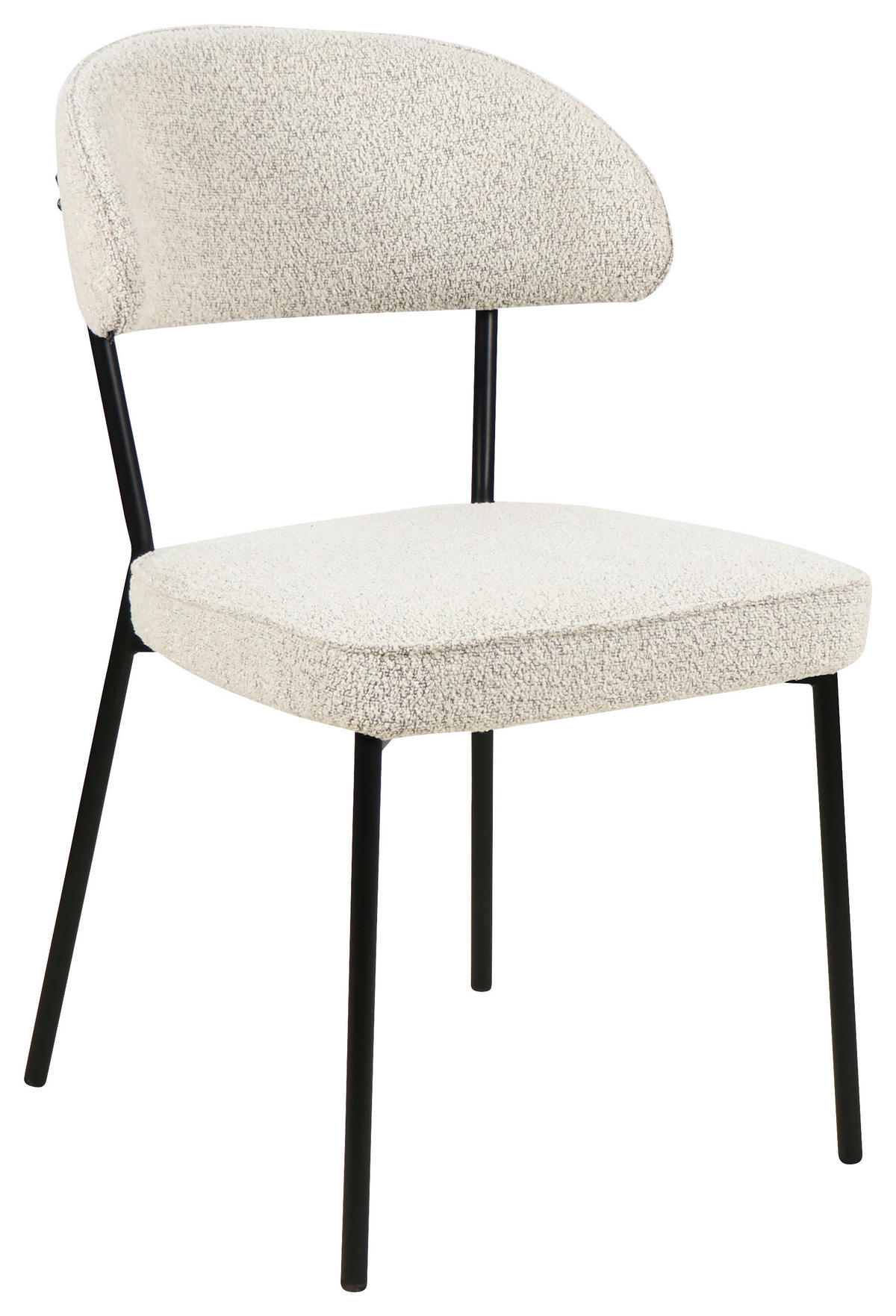 STOL, les, kovina, tekstil bež  - črna/bež, Design, kovina/tekstil (46/83,5/58cm) - Hom`in
