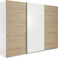 SCHWEBETÜRENSCHRANK 270/210/65 cm 3-türig Weiß, Eichefarben, Hickory  - Eichefarben/Alufarben, Design, Holzwerkstoff/Metall (270/210/65cm) - Boxxx