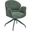 ARMLEHNSTUHL  Sitzfläche 360° drehbar Webstoff  - Schwarz/Grün, MODERN, Holz/Textil (60/86/61cm) - MID.YOU