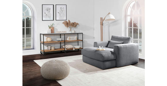 XXL-SESSEL - Schwarz/Grau, ROMANTIK / LANDHAUS, Kunststoff/Textil (120/67/140cm) - Landscape