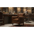 SESSEL in Echtleder Braun  - Braun, LIFESTYLE, Leder/Holz (84/88/83cm) - Landscape