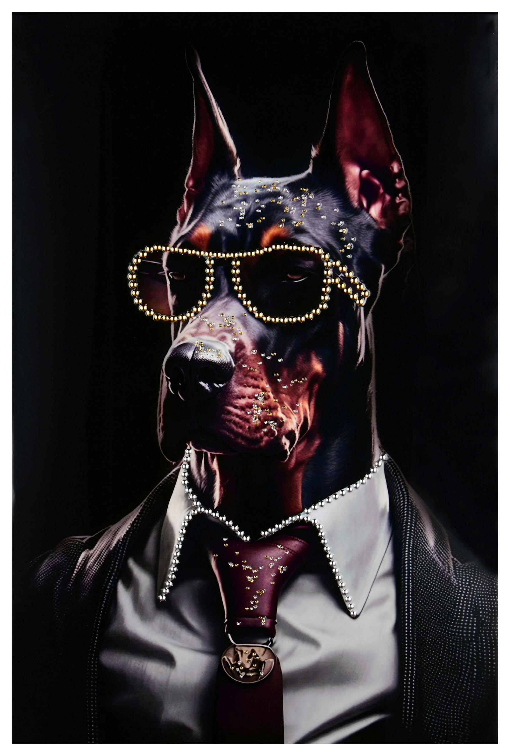 BILD Tiere 60/90 cm  - Multicolor, Design, Kunststoff/Textil (60/90cm)