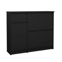 Dulap Pentru Pantofi 108,9/92,9/31,5 cm  - negru, Design, material pe bază de lemn (108,9/92,9/31,5cm) - Livetastic