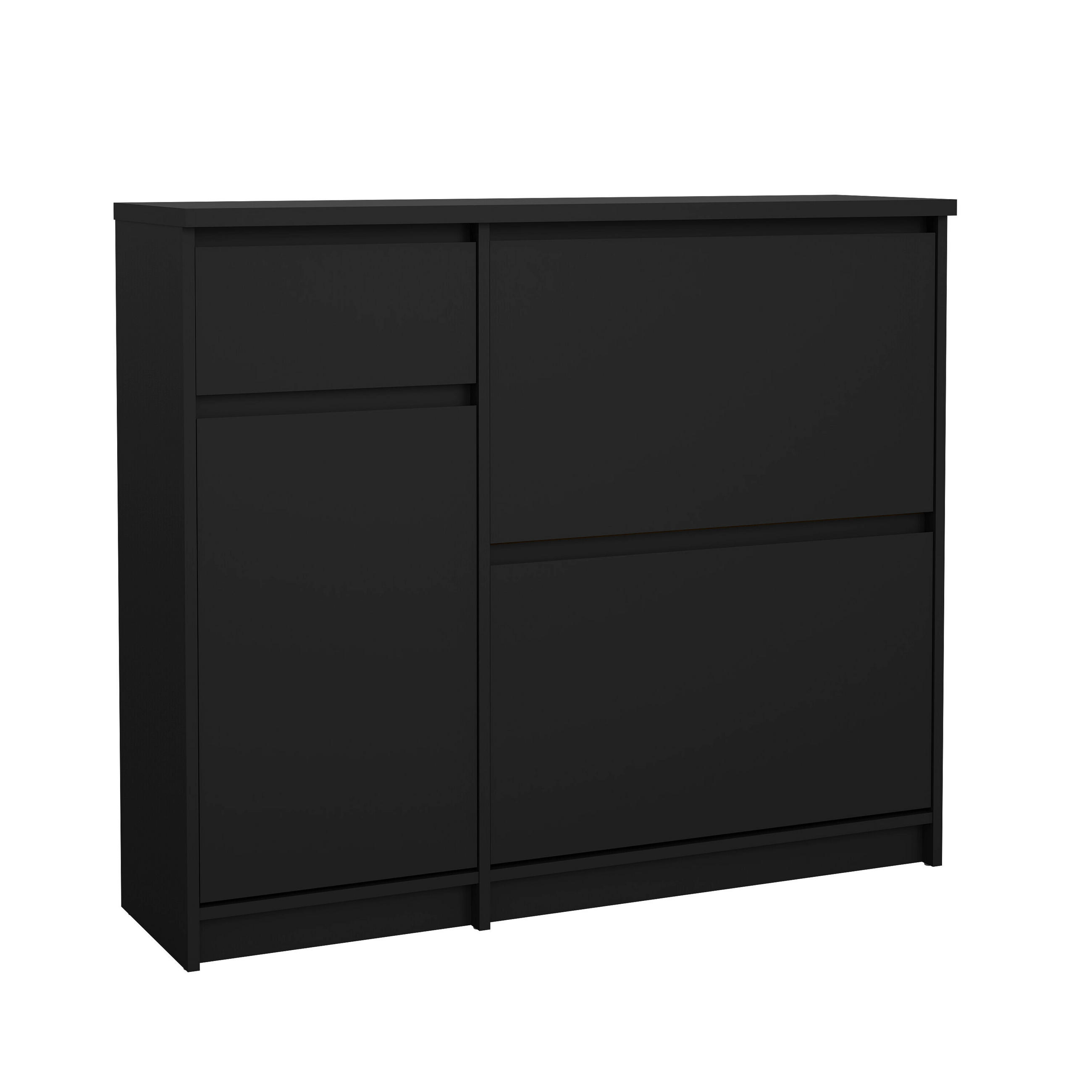 Livetastic Schuhschrank Naia Schwarz 108.9x92.9x31.5 cm