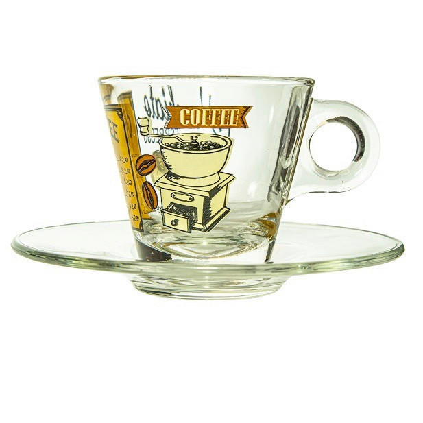 CSÉSZEKÉSZLET     - barna/áttetsző, Basics, üveg (1,363kg)